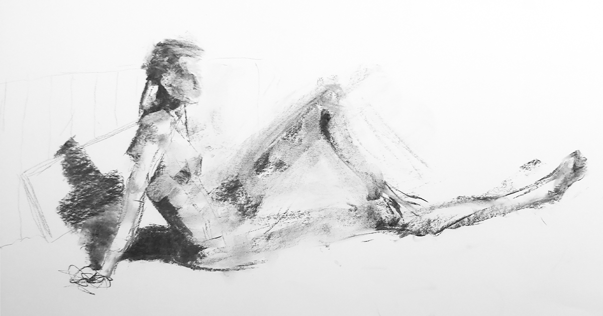 Akt - tegning: Kristin Bruun