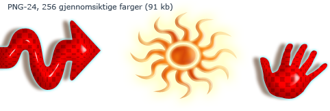 PNG-24, 256 gjennomsiktige farger!